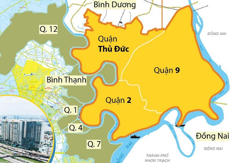 Dịch vụ đo đạc hoàn công nhà ở tp Thủ Đức 2 Thành phố Thủ Đức do 3 quận nhập lại