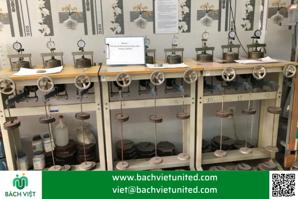 Khảo sát địa chất dự án Tôn tạo di tích bia tưởng niệm Trương Vĩnh Ký 4 Công tác thí nghiệm trong phòng