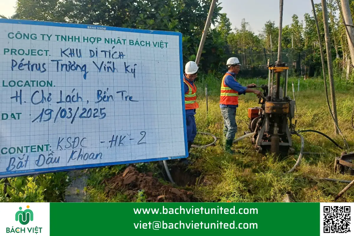 Khảo sát địa chất dự án Tôn tạo di tích bia tưởng niệm Trương Vĩnh Ký
