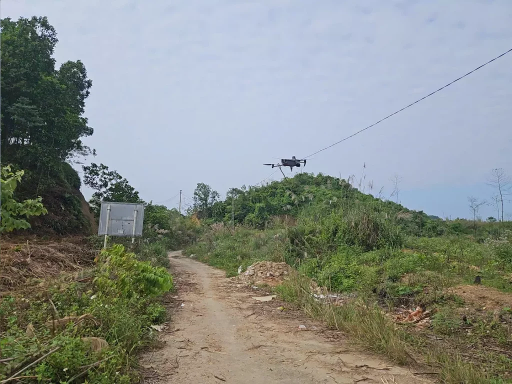 Đo đạc địa hình khu đô thị Giới Phiên Lào Cai 3 Bay chụp Flyam bổ sung hình ảnh khảo sát