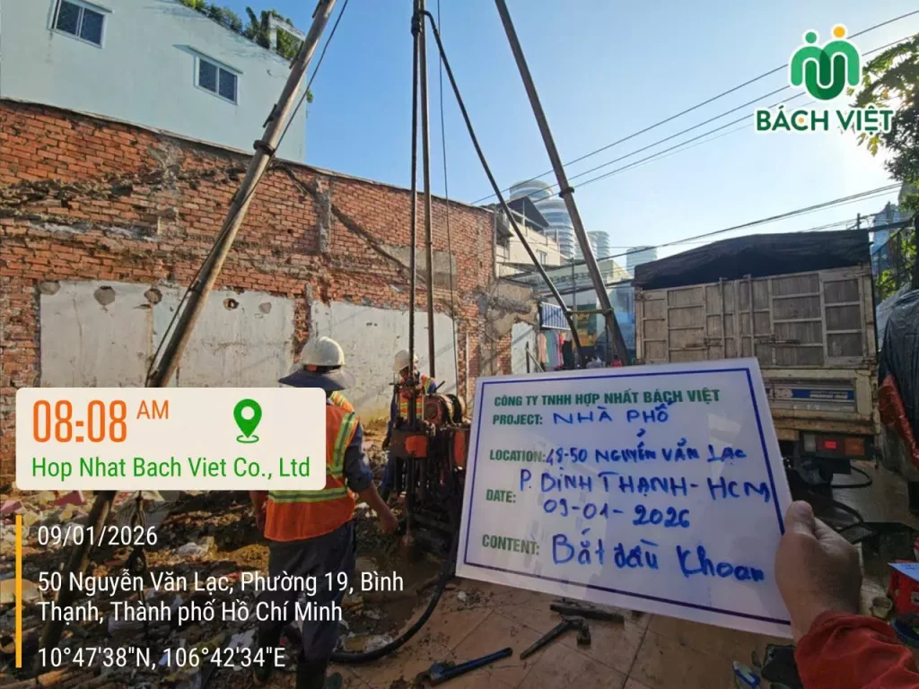 Khảo sát địa chất phục vụ thiết kế thi công móng nhà ở Bình Thạnh 4 Khảo sát địa chất phục vụ thiết kế thi công móng nhà ở Bình Thạnh