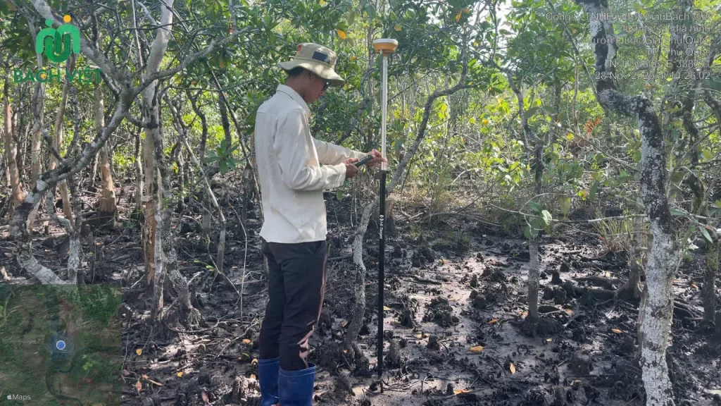 Khảo sát địa hình dự án Khu dân cư Rạch Tràm Phú Quốc 3 Đo vẽ địa hình