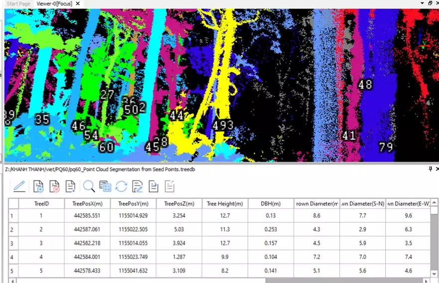 Scan 3D khoảng trống đất trống dưới tán rừng Phú Quốc
