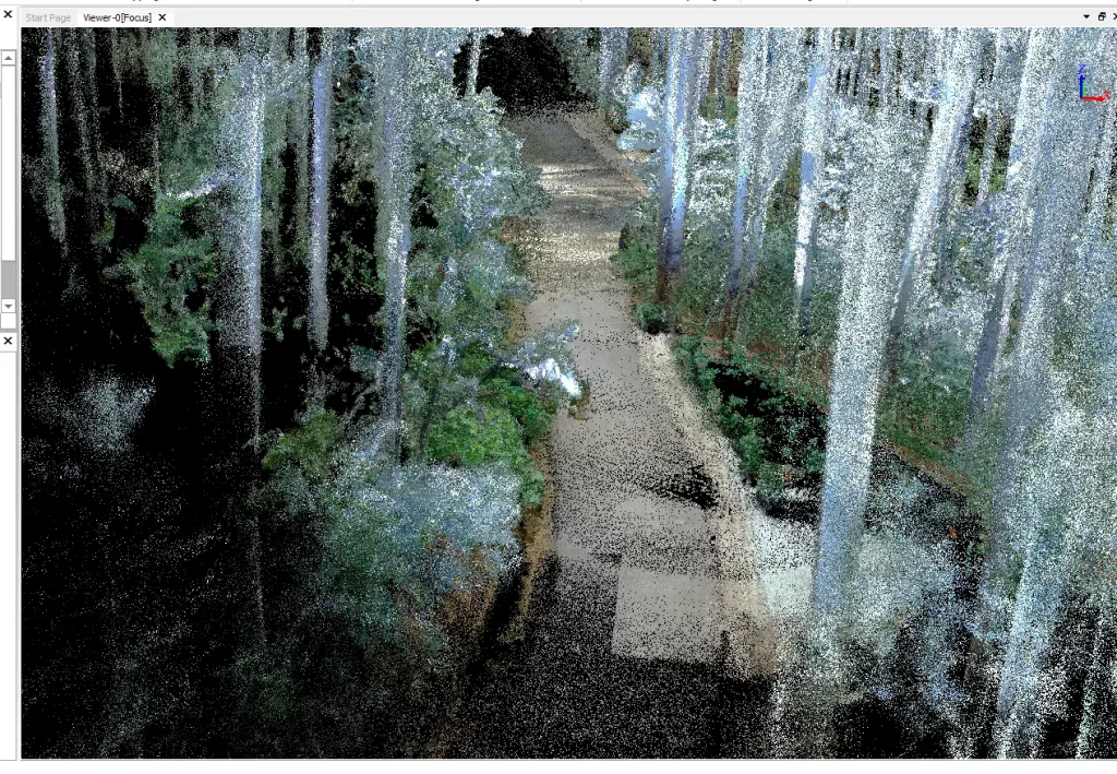 Scan 3D rừng thông phục vụ thi công dự án Omirita 7 Hình ảnh Point Clouds sau khi xử lý SLAM