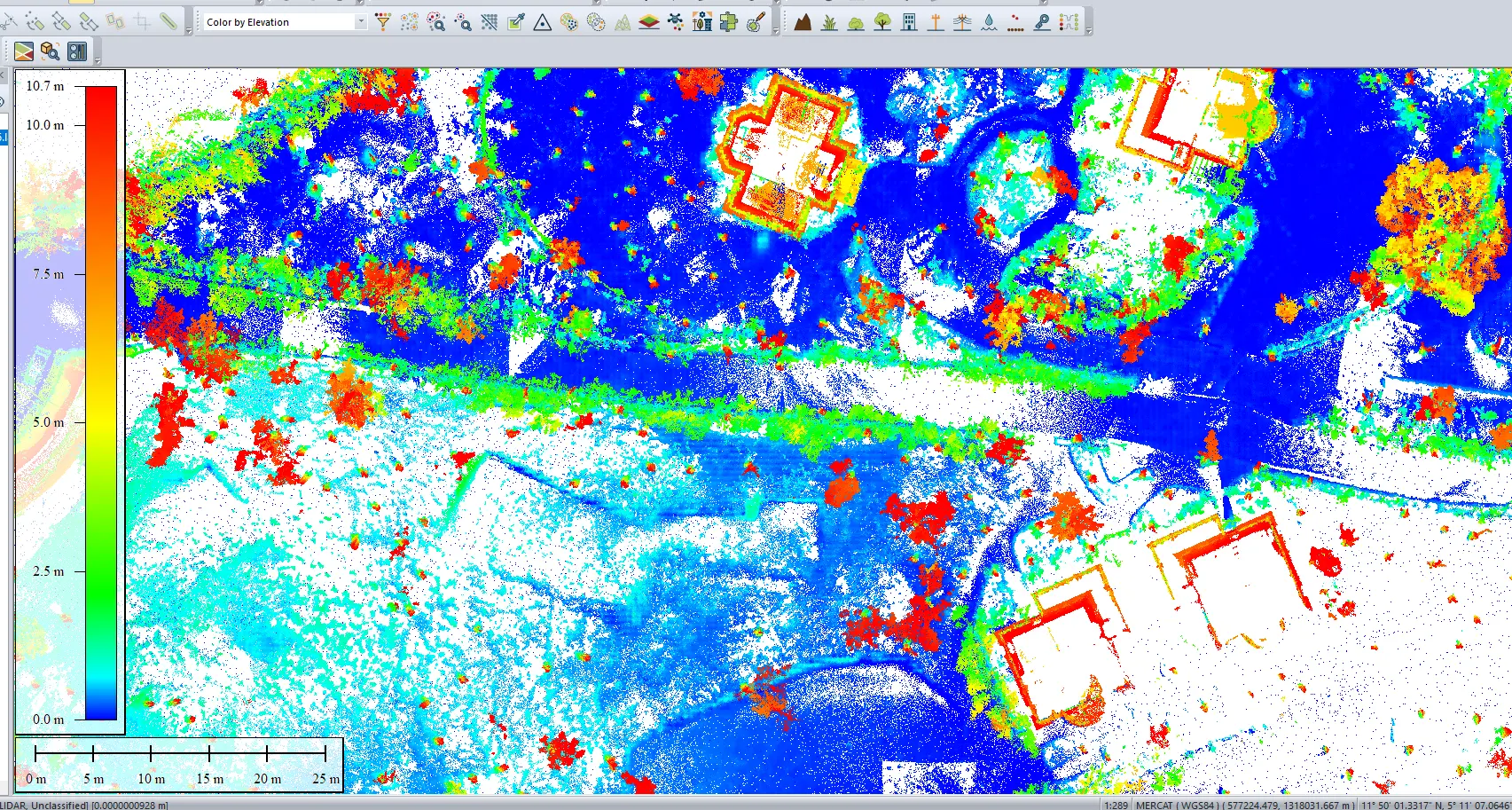 Scan 3D rừng thông phục vụ thi công