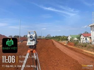 Đo đạc ở thị trấn Dak Mil, Dak Nông