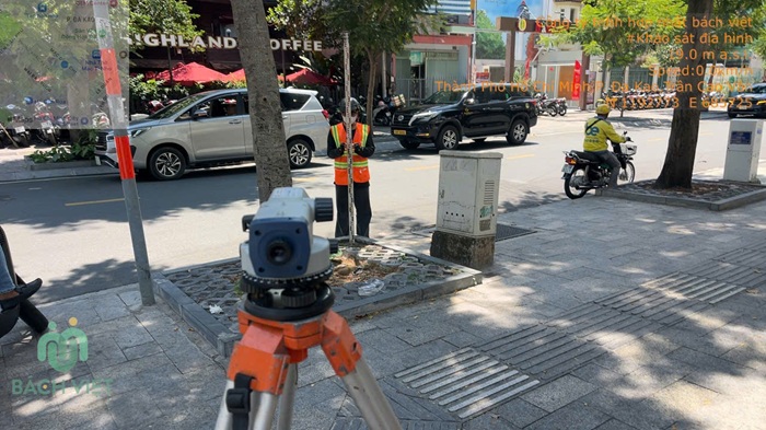 Đo đạc địa chính tại đường Trần Cao Vân - quận 1