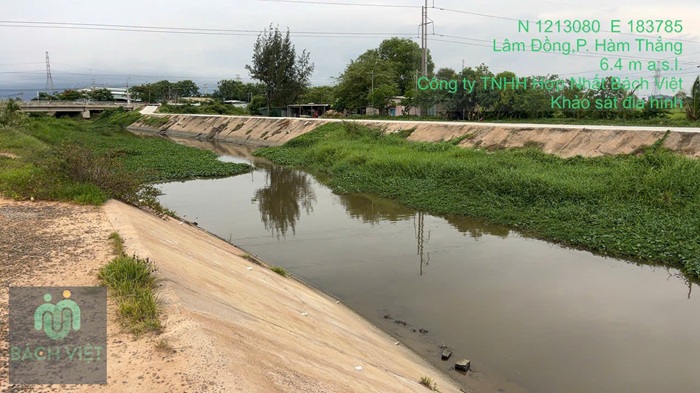 Hiện trạng hành lang kênh hở trong dự án khảo sát địa hình xã Hàm Liêm