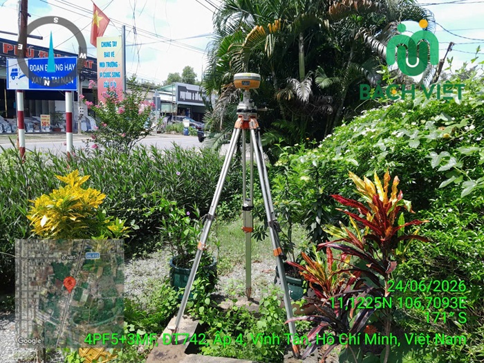 Thiết bị GNSS đo đạc địa chính Công ty CanPac tại KCN VSIP 2
