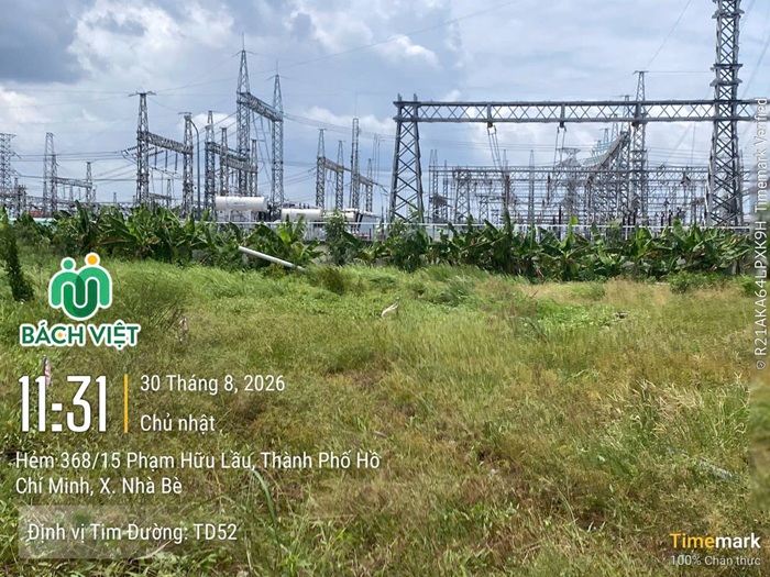 Khu đất khảo sát địa hình cạnh trạm điện tại xã Nhà Bè